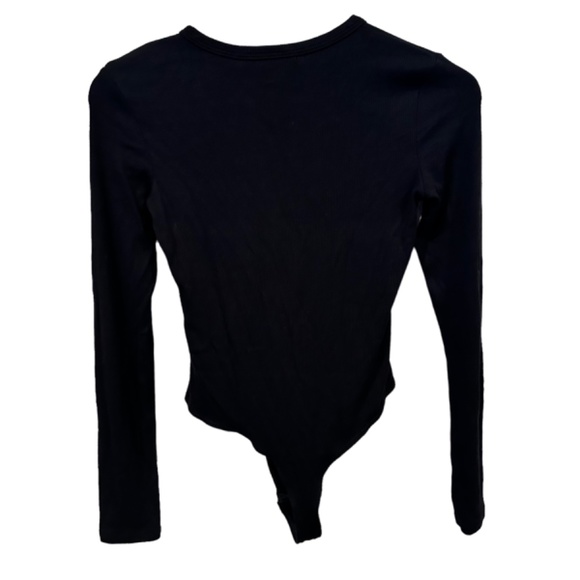 Betro Simone Cash Long-Sleeve Bodysuit Women’s XS Small  black stretch button up - Picture 2 of 8